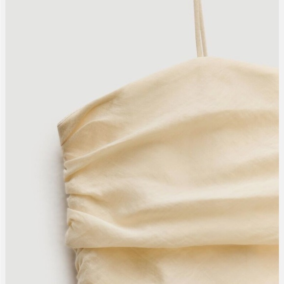 Beautiful Zara NWT draped pale yellow dress Medium - Picture 14 of 14